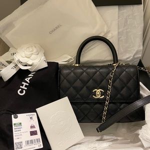 CHANEL Flap Bag with Top Handle (small)